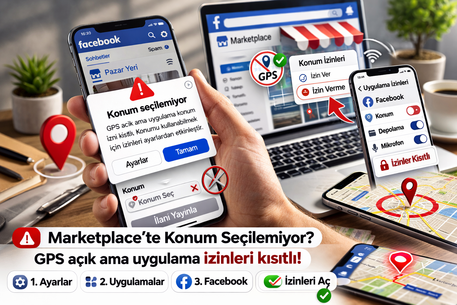 Marketplace'te Konum Seçilemiyorsa GPS açık ama uygulama izinleri kısıtlı2 Marketplace'te Konum Seçilemiyorsa GPS açık ama uygulama izinleri kısıtlı2