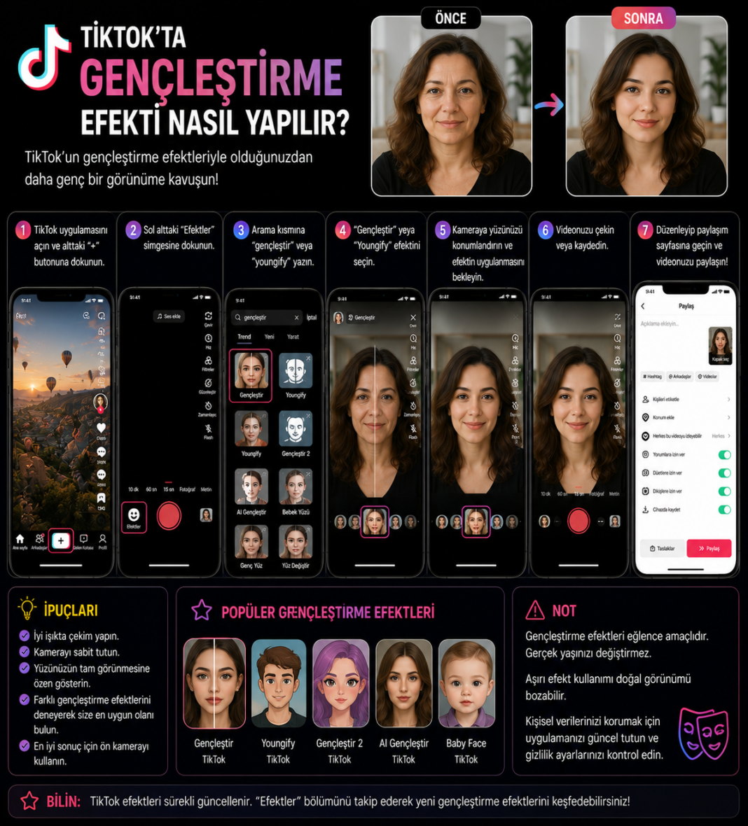TikTok’ta Gençleştirme Efekti Nasıl Yapılır